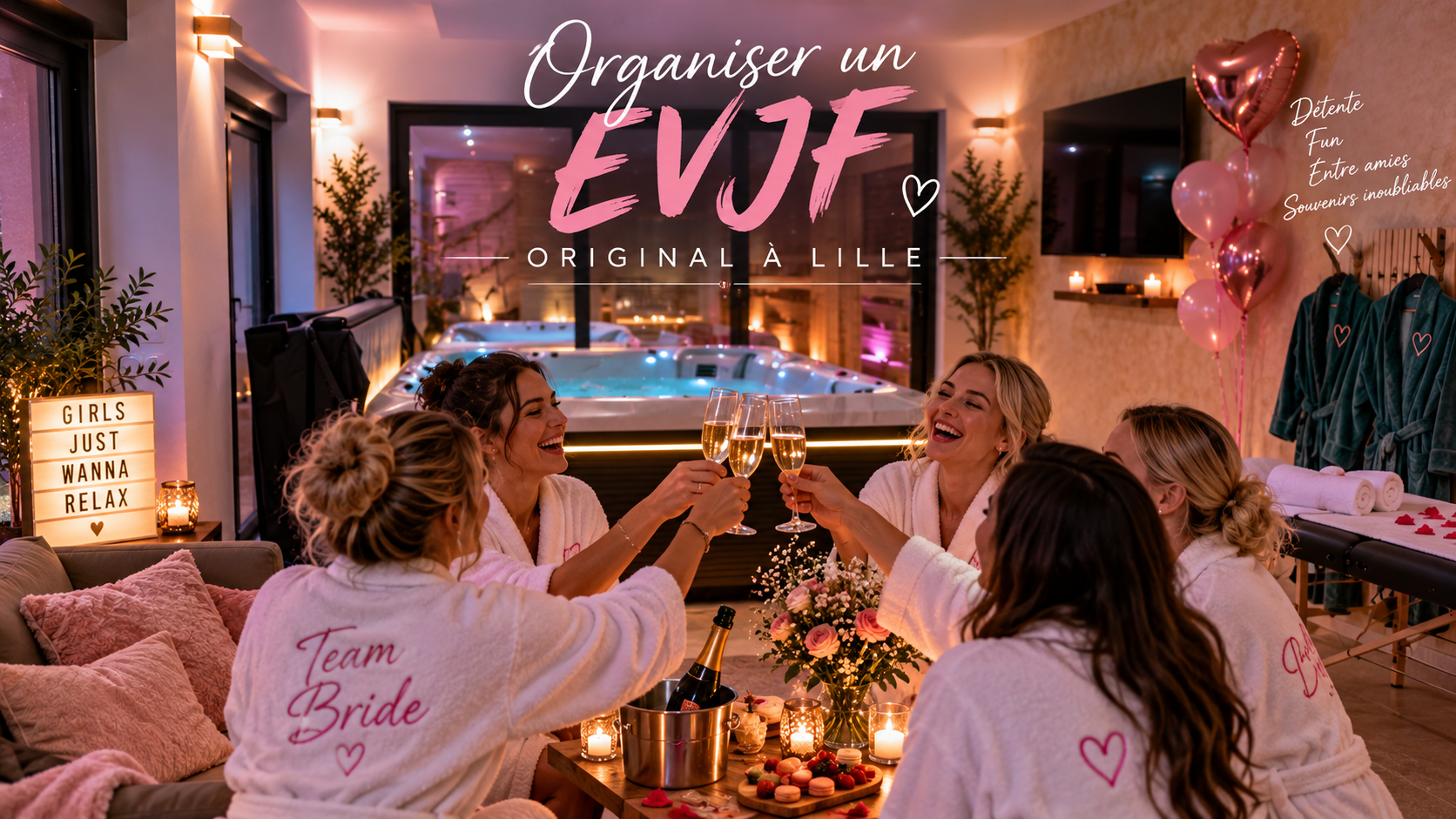 Trinquer entre amies, ambiance EVJF