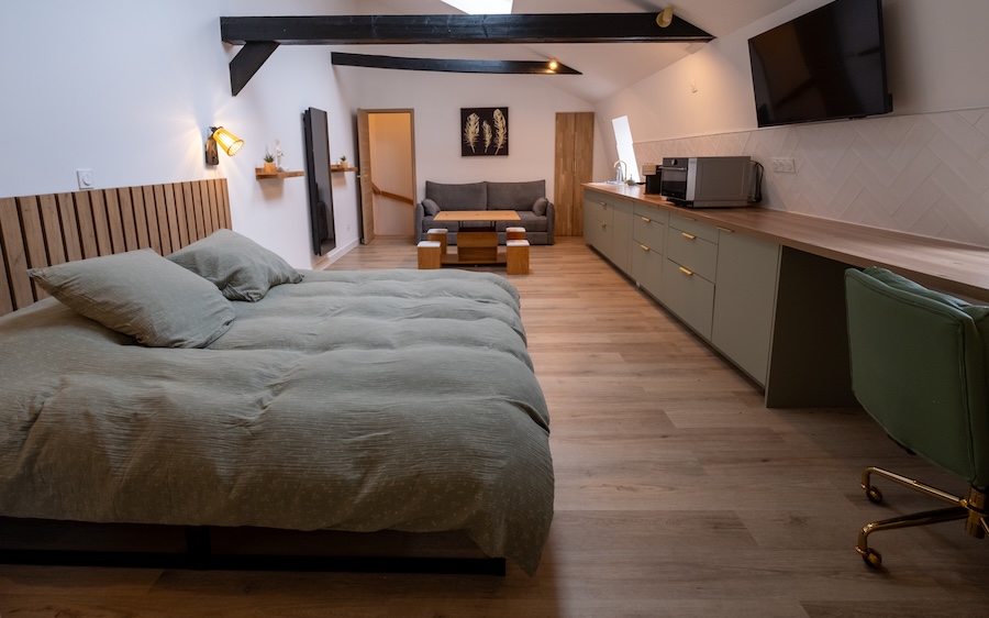 Espace nuitée privative avec lit double