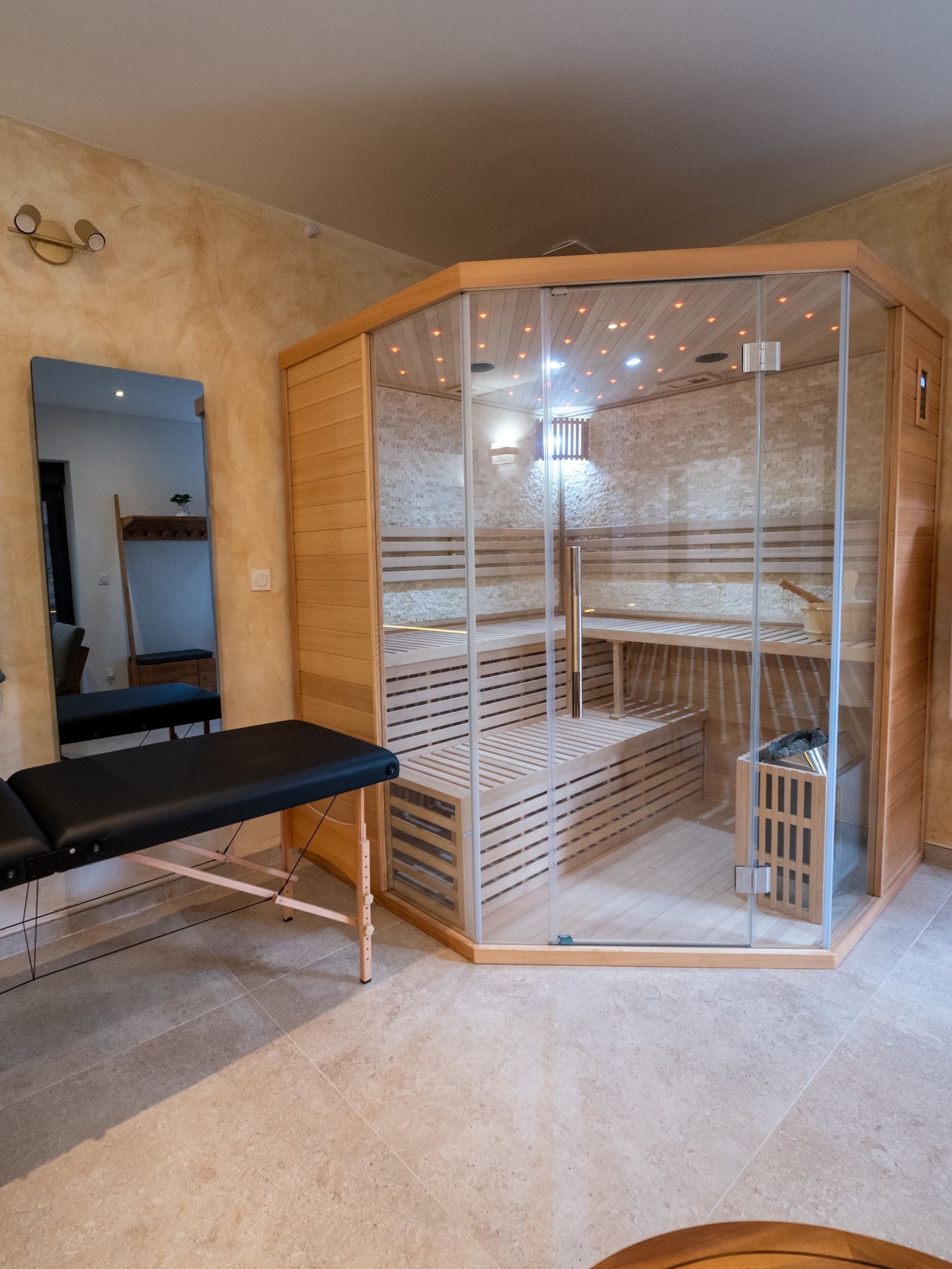 Sauna vue extérieur