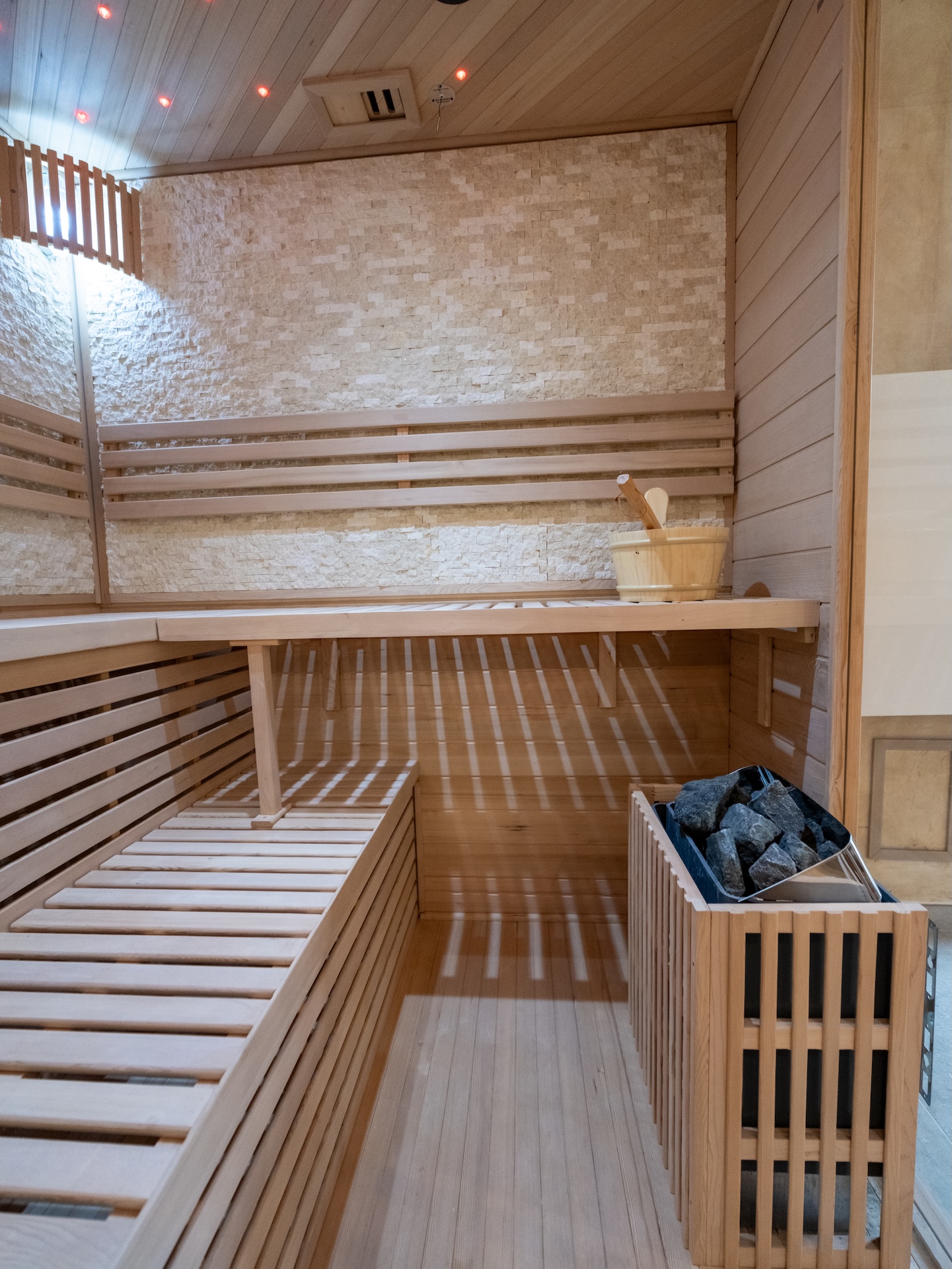 Sauna vue intérieur