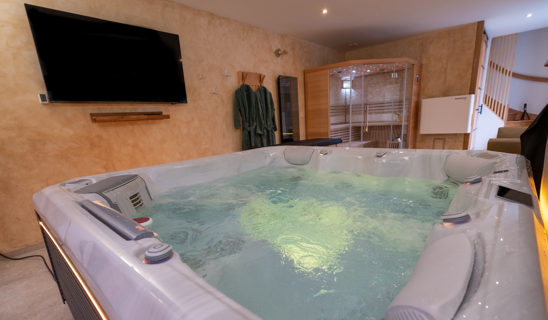 Vue d'ensemble du spa, ambiance escapade